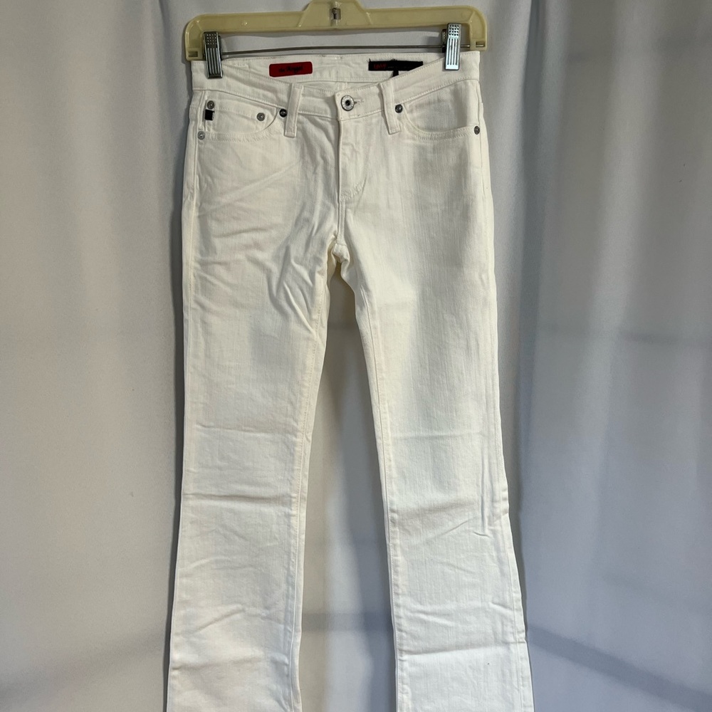 AG Adriano Goldschmied Jeans Women 25R - 2 White The Angel Bootcut Flare Denim